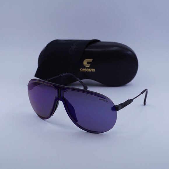 Carrera SUPERCHAMPION D51 XT Sunglasses Black/Blue Shield Frame, Blue Lenses - Picture 11 of 11